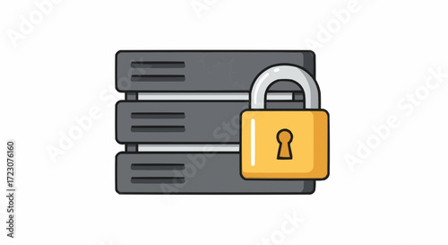 Secure server data protection icon vector scalable eps illustration technology