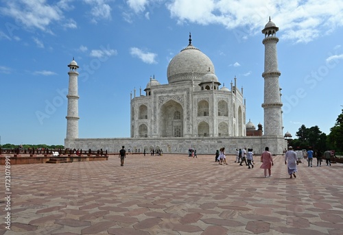 Taj Mahal monumental tomb in Agra India