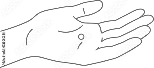 Open palm cradles a tiny, precious pearl, symbolizing hope and new beginnings.