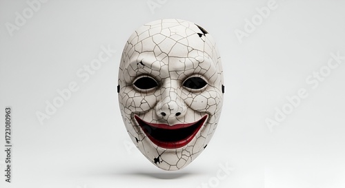 Cracked Mask Unveiling the Secrets of a Smile with Hints of Unease - Feedio_Whisk_1758521985631_og3rhu