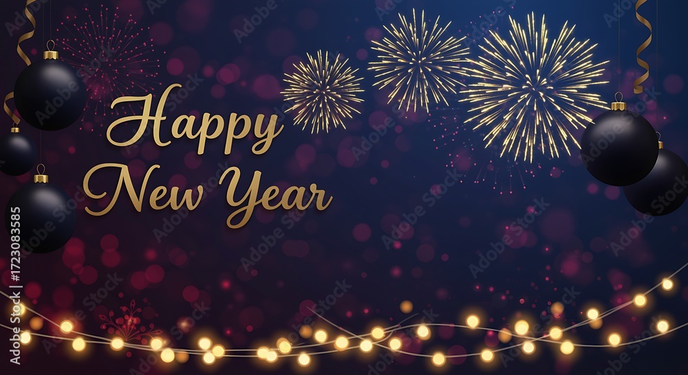 custom made wallpaper toronto digitalGolden New Year fireworks celebration dark blue