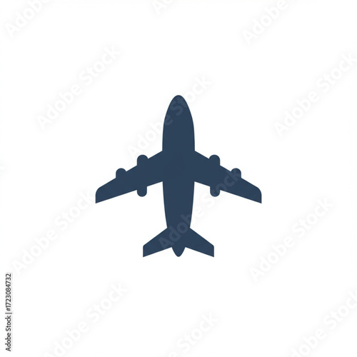 Airplane travel flat vector icon