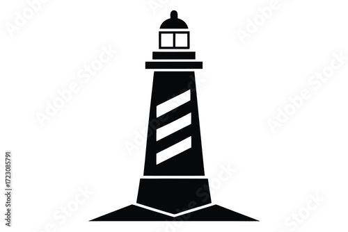 lighthouse icon silhouette vector illustration