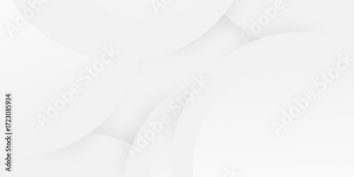 Abstract Minimalist Geometric White and Gray Background, Circles Pattern - Multi Purpose Vector Illustration, Design Template, Applicable for Web, Technology Designs, Presentations, Posters, Placards