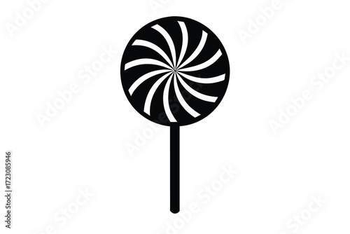 lollipop icon silhouette vector illustration