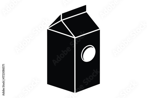milk carton icon silhouette vector illustration