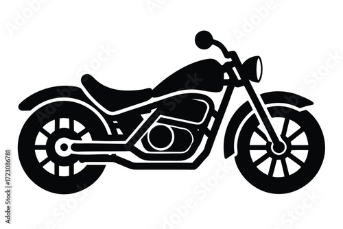 motorcycle icon silhouette vector illustration