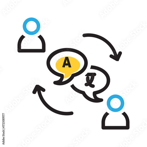 Vector multi color icon for Translate