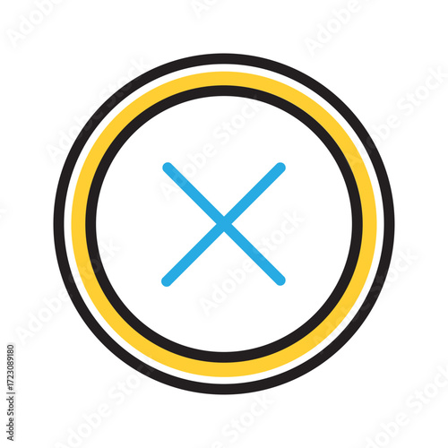 Vector multi color icon for Wrong