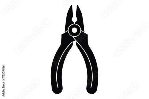 pliers icon silhouette vector illustration