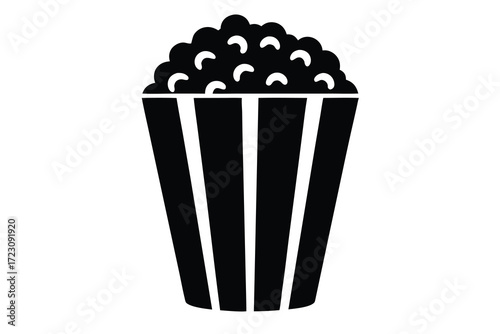 popcorn icon silhouette vector illustration
