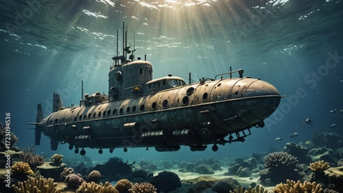 Ein altes U-Boot - ähnlich der Nautilus von Jules Verne