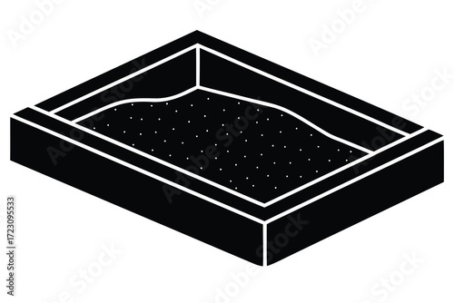 sandbox icon silhouette vector illustration
