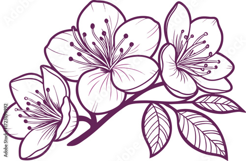 Beautiful Mountain Laurel Illustration. Realistic Mountain Laurel Artwork. Elegant Mountain Laurel Clipart. Colorful Mountain Laurel Floral Design. Botanical  Decorative Mountain Laurel Drawing