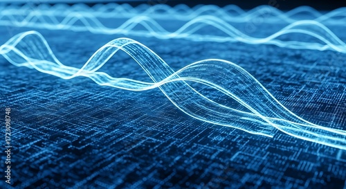 Abstract Waveforms Digital Technology.
