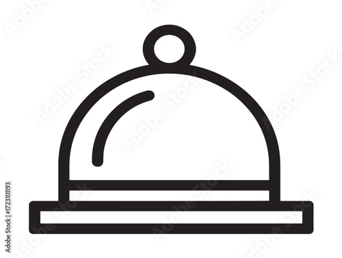 Professional Hotel Service Icon Design in Stylish Elegant Line Illustration