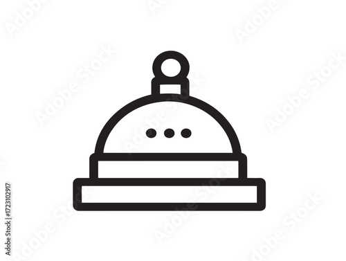 Modern Clean Hotel Service Icon Concept in Minimal Vector Artwork