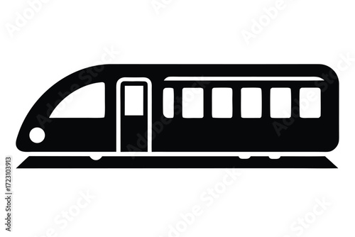 subway icon silhouette vector illustration