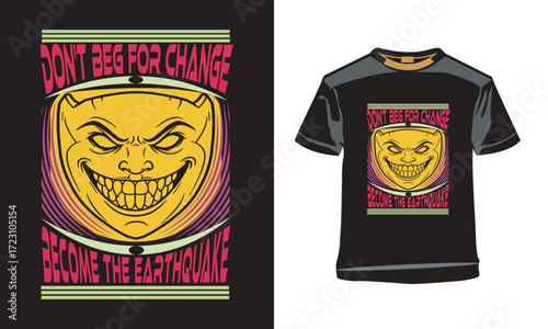 Motivational Smiley T-Shirt – You Never Give Up