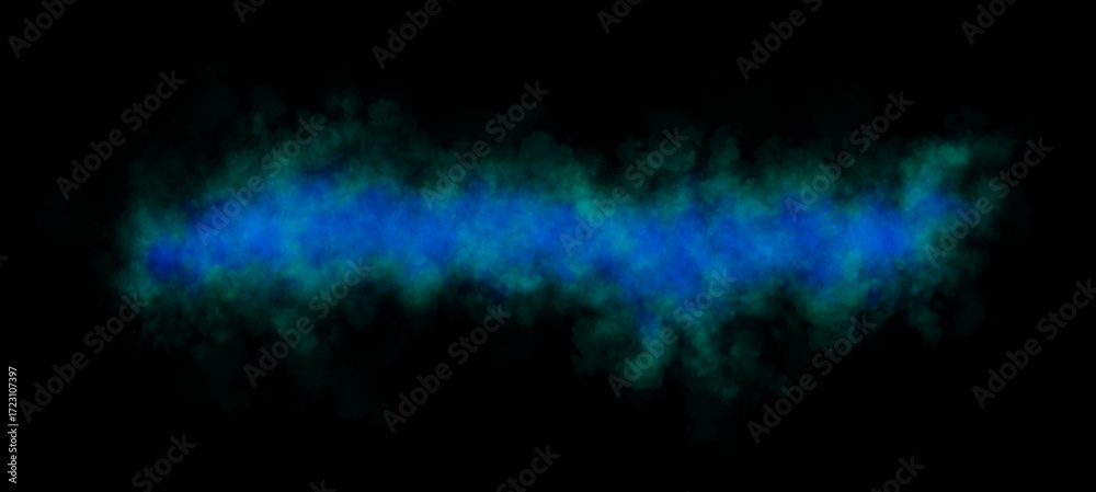 Obraz premium Blue and turquoise smoke texture with transparent background template or mockup for abstract visual use