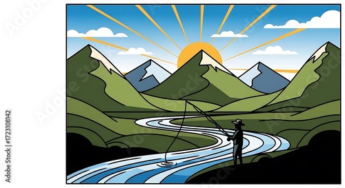 Fishing in the Mountains. (1)