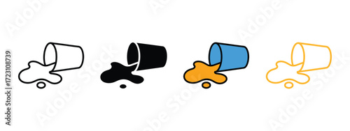 Spill icon vector. spilled liquids symbol. vector illustration.
