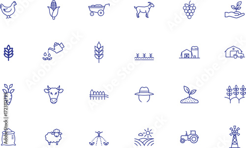 Agriculture Icon Vector Design for Farm and Nature