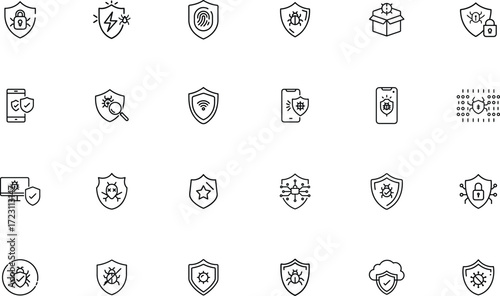 Antivirus Icon Vector for Security and Protection