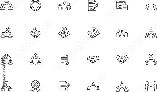 Business Relationship Icon Vector for Partnership