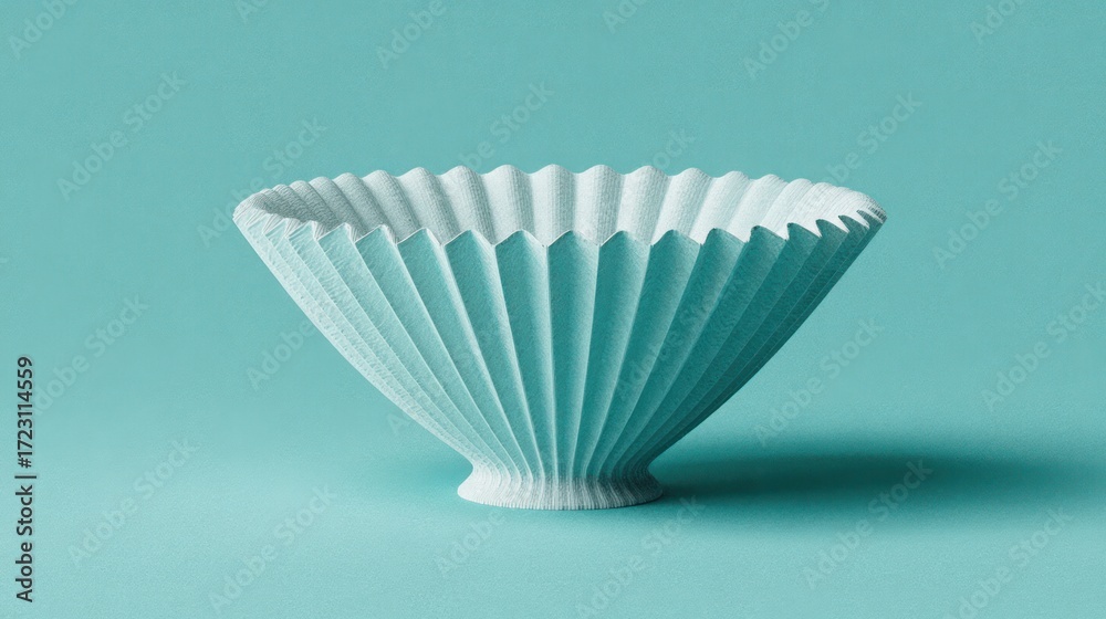 Fototapeta premium Teal pleated bowl design