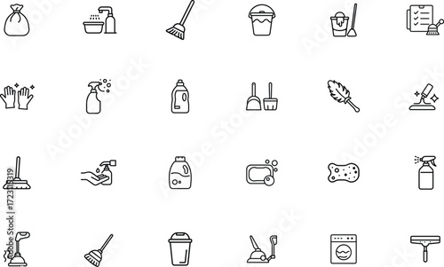 Cleaning Icon Vector for Housekeeping and Hygiene