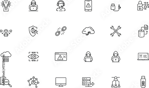 Cybercrime Hacker Icon Vector for Online Safety Awareness