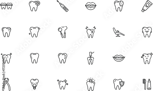 Dental Icon Vector for Tooth and Oral Health Care