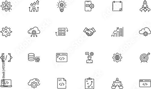 Development Icon Vector for Growth and Business Strategy