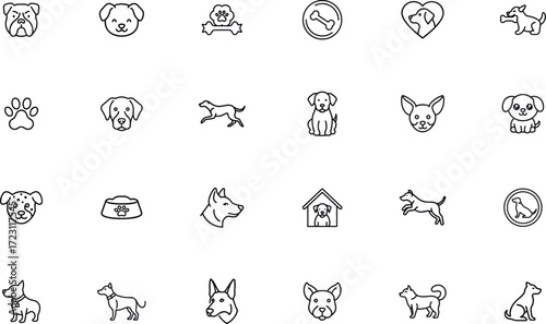 Dog Icon Vector for Pet and Animal Illustration