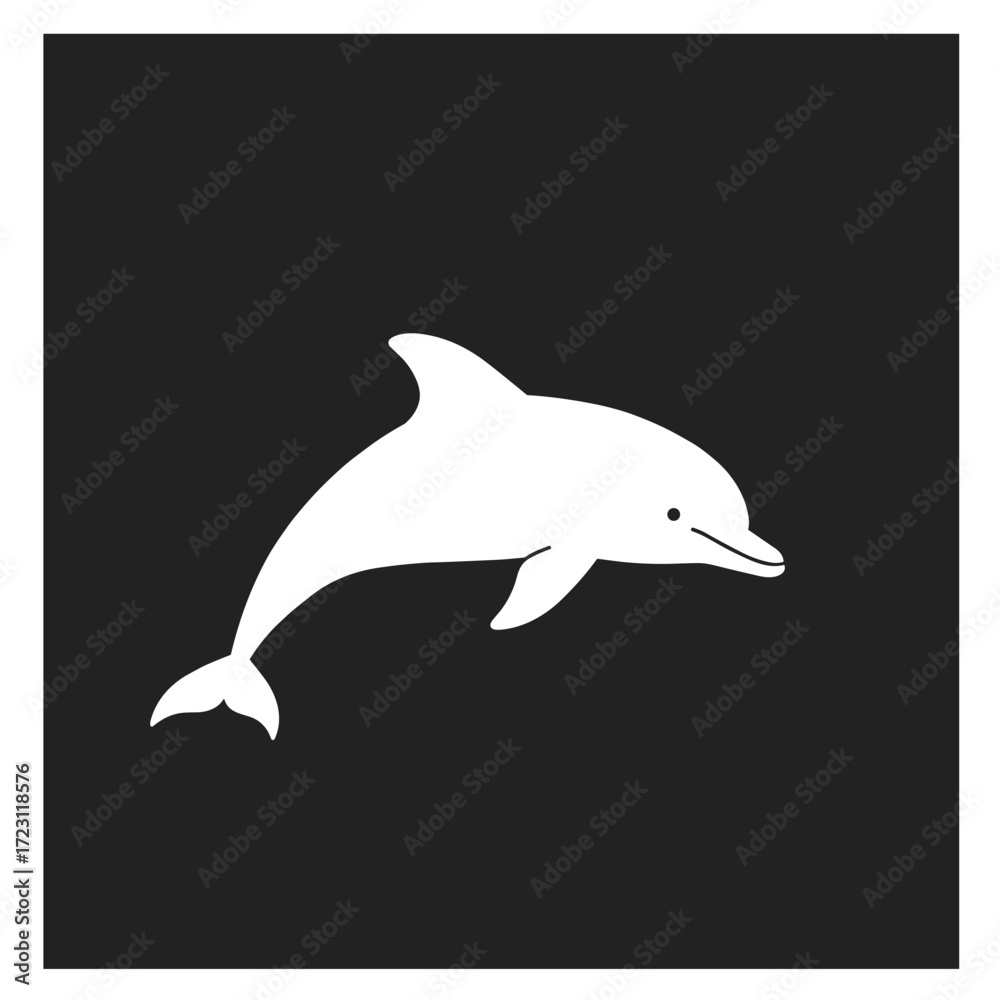 Fototapeta premium Dolphin Silhouette Icon