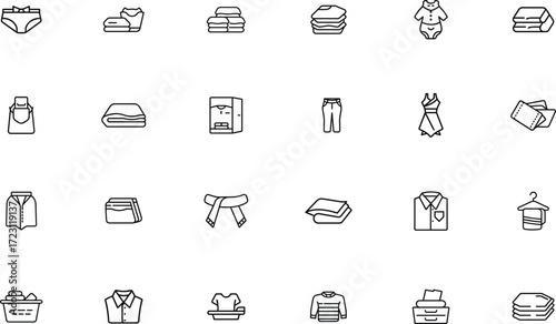 Folding Clothes Icon Vector for Laundry and Cleaning