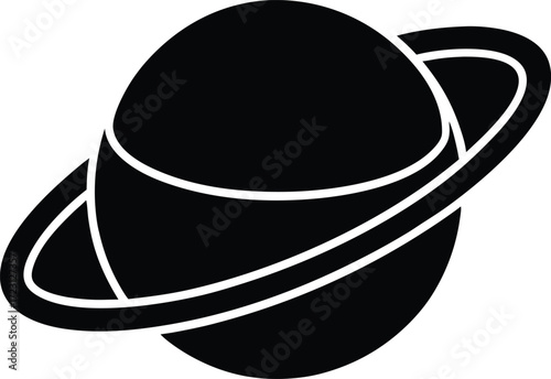 coffee mug shaped like planet saturn line art