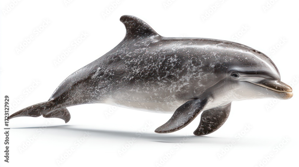 Obraz premium Dolphin isolated studio shot