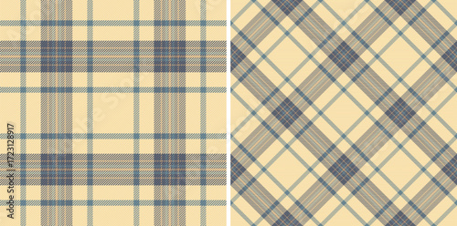 Vector tartan fabric of check plaid seamless with a texture background textile pattern. Set in earth colors for best flannel shirts fashion.