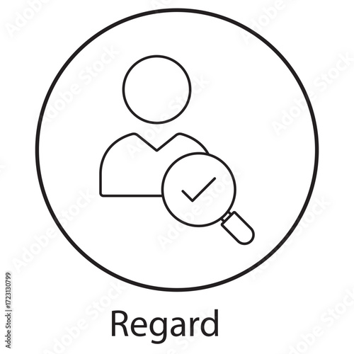 Regard Icon, Power of Mutual Regard, Building Respectful Connections, Strengthening Bonds with Regard, Living a Life of Appreciation, vector