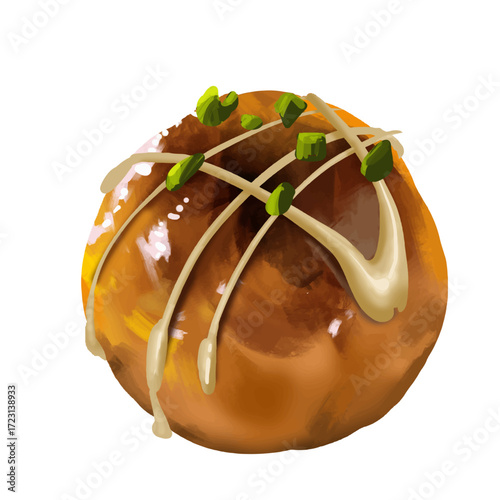 single takoyaki octopus