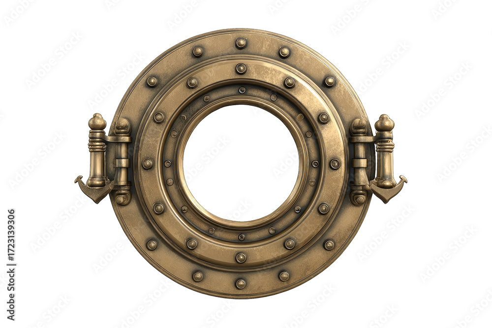 Obraz premium Ornate bronze porthole