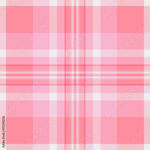 Classic pink plaid pattern. A versatile, seamless texture for backgrounds, apparel, textiles,  design projects. Represents warmth, comfort,  tradition.