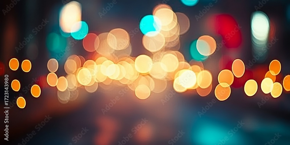 Fototapeta premium Beautiful Abstract Light Effects for a Festive Christmas Card with Golden Bokeh Background Art