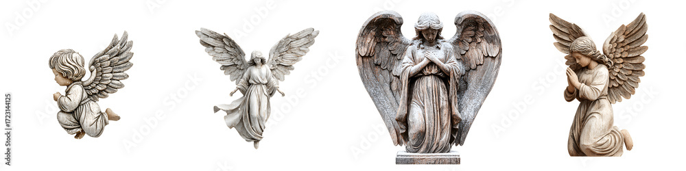 Fototapeta premium Angel Statue Collection - Religious and Memorial Art