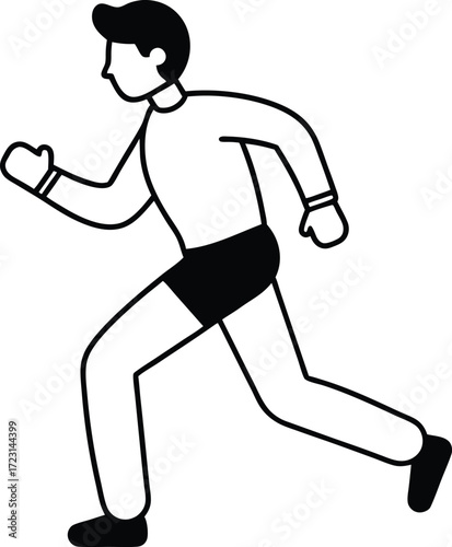 smartwatch jogging fitness line art artwork