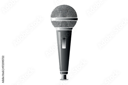 Professional microphone isolated on Transparent Background for audio recording and performance