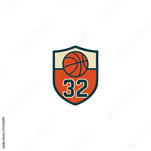 Stylish Basketball Jersey Patch with Number 32