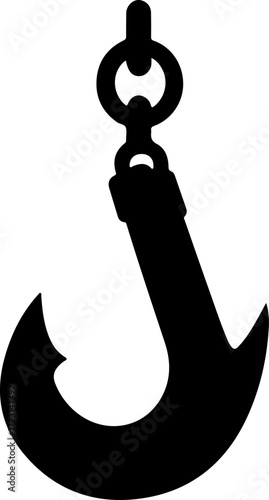 tow hook silhouette vector illustration